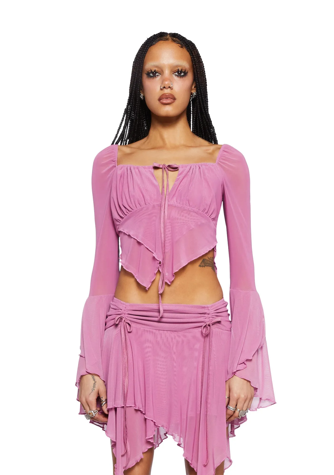 Wild Attraction Mesh Top- Pink