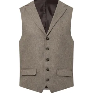 Wolf Flanell Wool Vest - LBR Light Brown