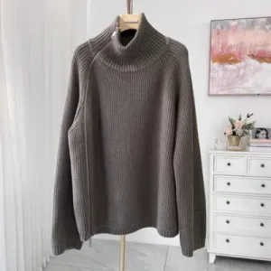 Women's Casual Turtleneck Jumper with Side Zipper | Ideal for Autumn/Winter