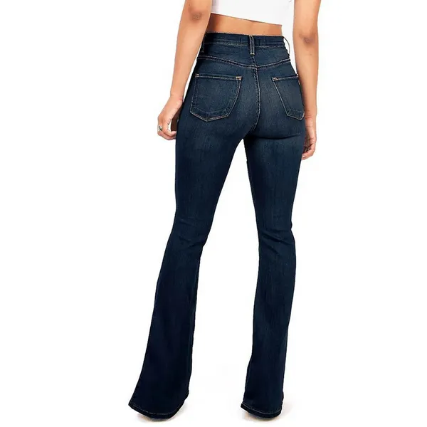 Women's High-Cut Skinny Bell Bottom Denim Flared Pants | Ideal for All Seasons