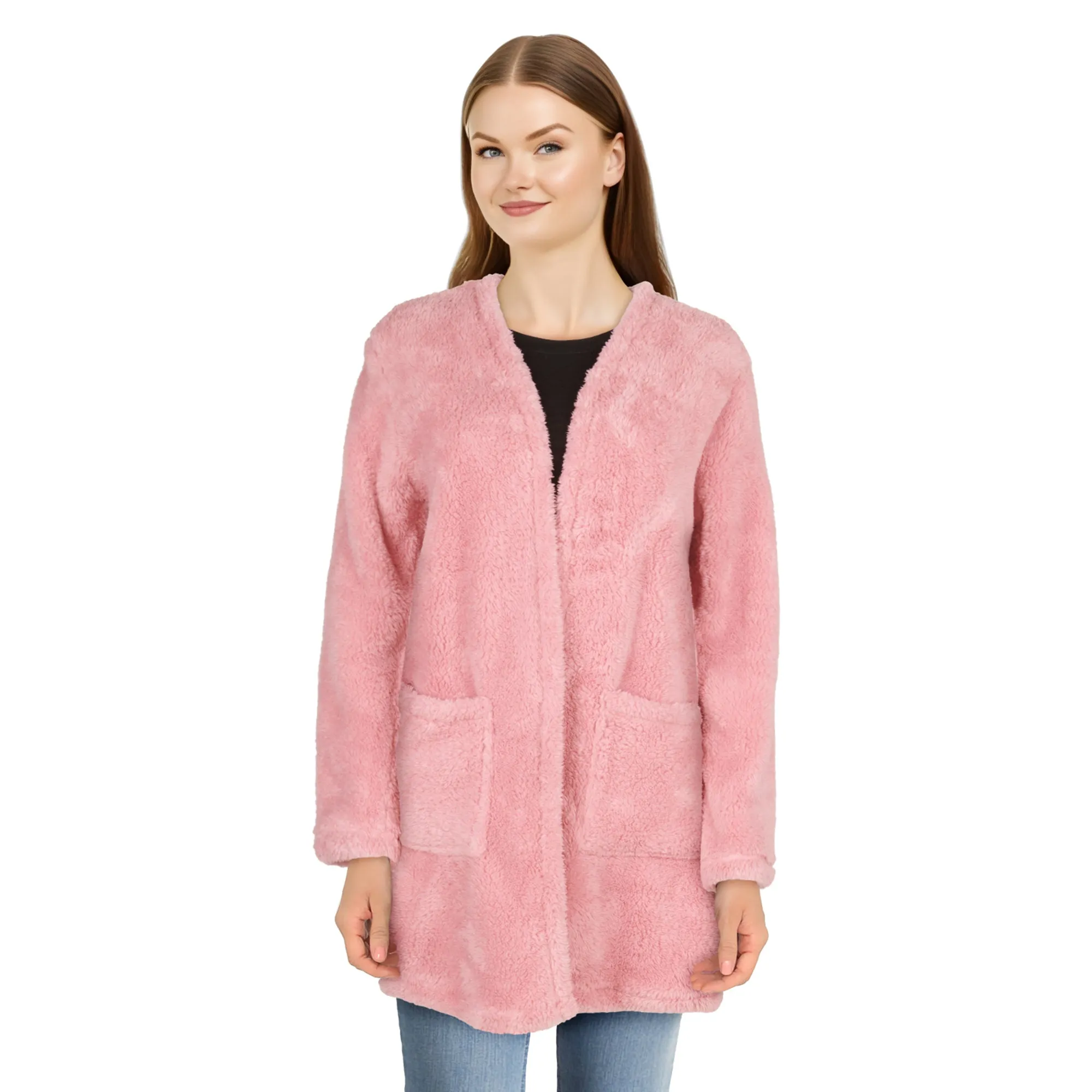 Women's Open Front Sherpa Jacket