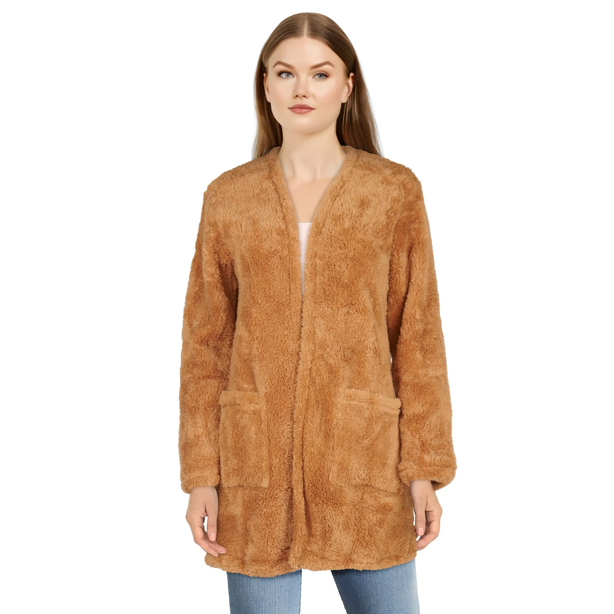 Women's Open Front Sherpa Jacket