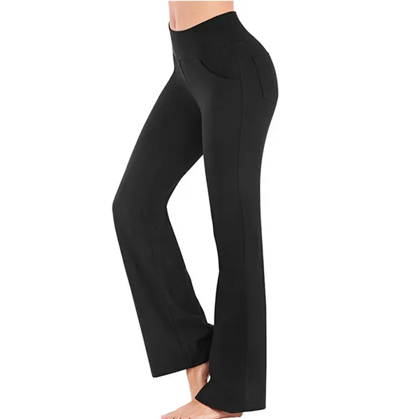 Women's Practical High Waisted Flared Trousers with Phone Pocket | Perfect for Everyday Wear