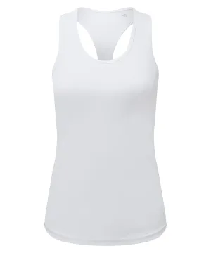 Womens TriDri® recycled performance slim racerback vest | White