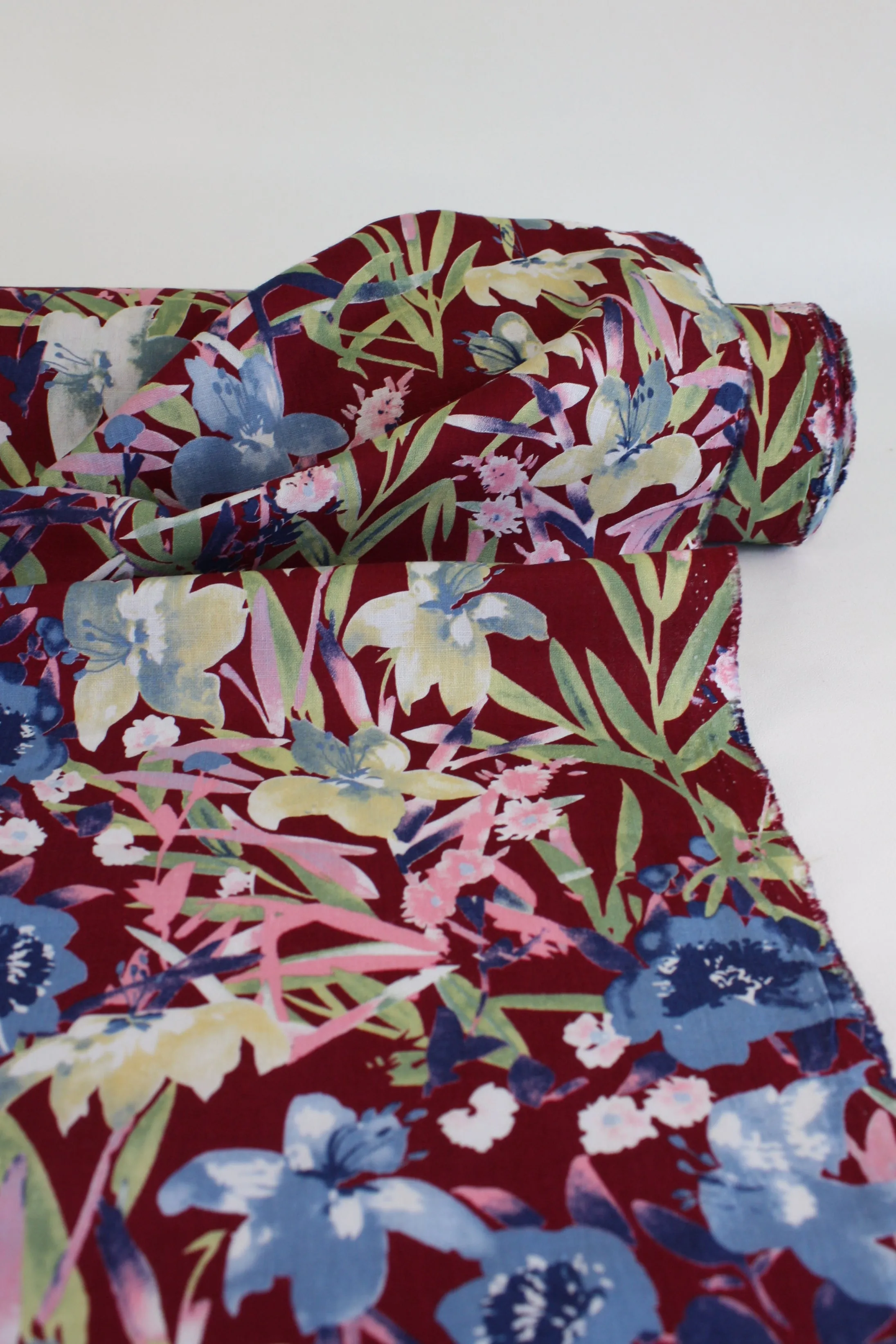 Yuka - Printed Linen | Mulberry